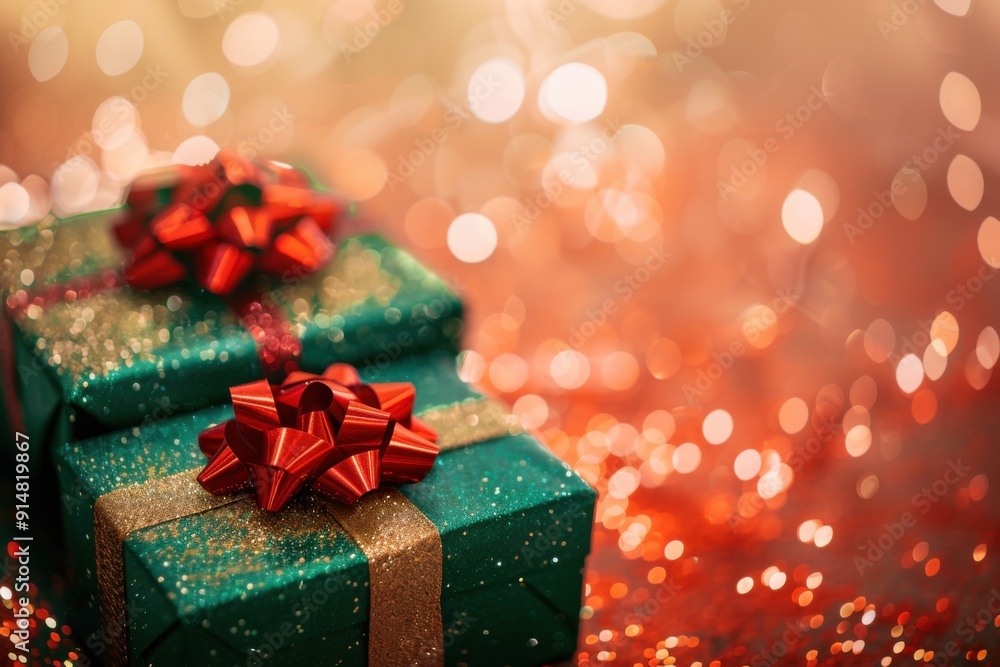 Cozy Christmas Gifts Wrapped in Red and Green with Snowy Sparkle for a Festive and Joyful Holiday Season Cozy Christmas Gifts Wrapped in Red and Green with Snowy Sparkle for a Festive and Joyful Holiday Season