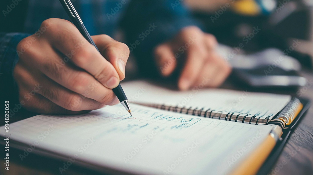 Planning tomorrows tasks or goals. Planning tomorrows tasks or goals.