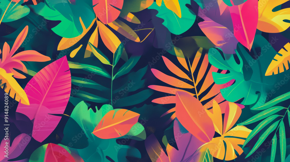 Tropical Neon Abstract Art Tropical Neon Abstract Art