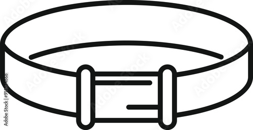 Simple belt icon representing the concept of fashion accessory