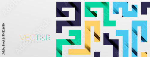 Color bend lines with shadow texture effect. Vector Illustration For Wallpaper, Banner, Background, Card, Book Illustration, landing page