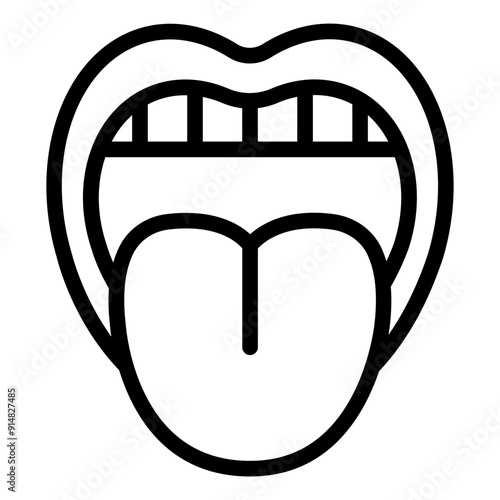 Tongue icon representing speech and taste.