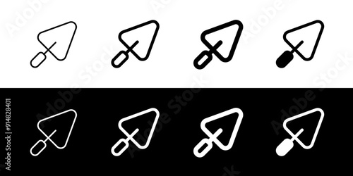 Editable trowel, shovel, cement vector icon. Construction, tools, industry. Part of a big icon set family. Perfect for web and app interfaces, presentations, infographics, etc