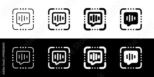 Editable speech recognition, voice scan vector icon. AI technology, artificial intelligence. Part of a big icon set family. Perfect for web and app interfaces, presentations, infographics, etc