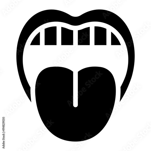 Tongue icon representing speech and taste.