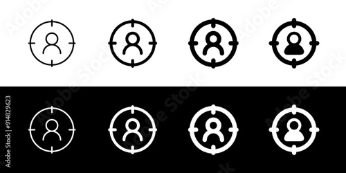Editable headhunting, target, audience, marketing, users vector icon. Business, work, job, office. Part of a big icon set family. Perfect for web and app interfaces, presentations, infographics, etc