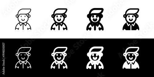 Editable hipster person with undercut hair avatar vector icon. User, profile, identity, persona. Part of a big icon set family. Perfect for web and app interfaces, presentations, infographics, etc