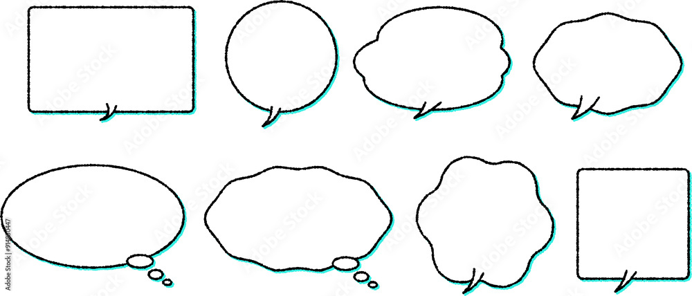 Fototapeta premium Manga, comics, speech bubbles, comments, images, cute, impressions, easy to use