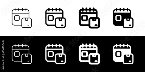Editable package delivery schedule vector icon. Shipping, delivery, e-commerce, logistics. Part of a big icon set family. Perfect for web and app interfaces, presentations, infographics, etc