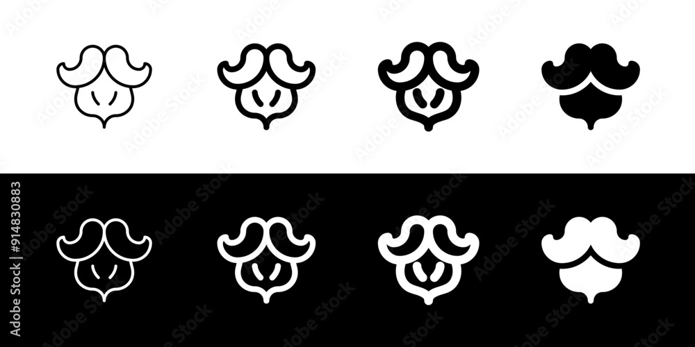 Editable beard and mustache vector icon. Barbershop, lifestyle, grooming. Part of a big icon set family. Perfect for web and app interfaces, presentations, infographics, etc Editable beard and mustache vector icon. Barbershop, lifestyle, grooming. Part of a big icon set family. Perfect for web and app interfaces, presentations, infographics, etc