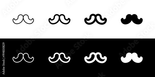 Editable mustache vector icon. Barbershop, lifestyle, grooming. Part of a big icon set family. Perfect for web and app interfaces, presentations, infographics, etc