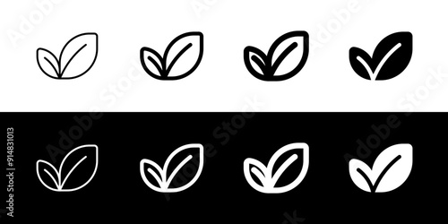 Editable tea leaves vector icon. Wellness, spa, relaxation. Part of a big icon set family. Perfect for web and app interfaces, presentations, infographics, etc