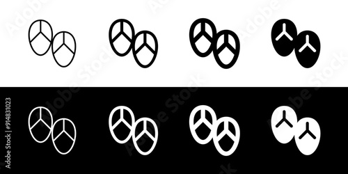 Editable sandals vector icon. Wellness, spa, relaxation. Part of a big icon set family. Perfect for web and app interfaces, presentations, infographics, etc
