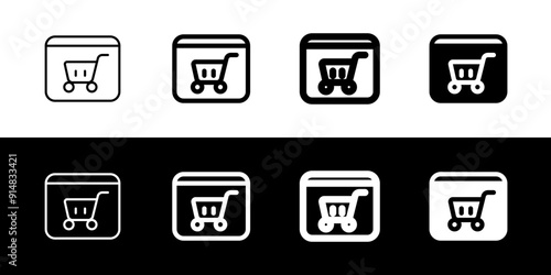 Editable online store website vector icon. SEO, marketing, business. Part of a big icon set family. Perfect for web and app interfaces, presentations, infographics, etc