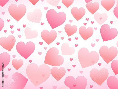 Pink white background with hearts and dots