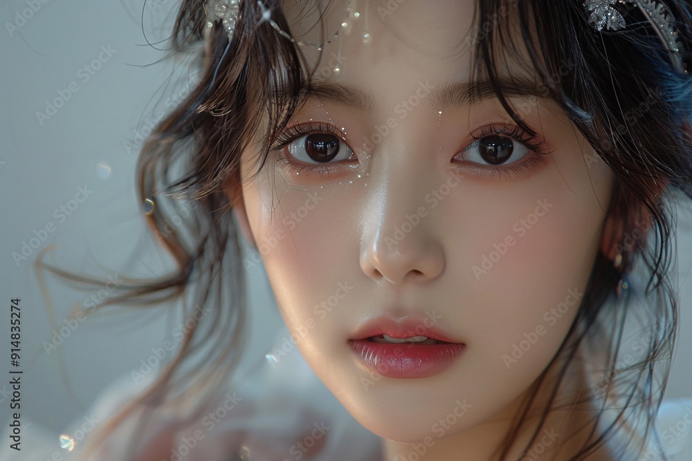 Radiant Close-up of K-pop Idol Girl Radiant Close-up of K-pop Idol Girl