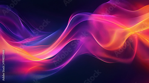 abstract colorful background with blurred waves and smoke in pink