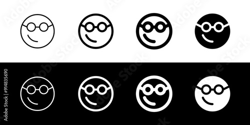Editable smart glasses expression emoticon vector icon. Part of a big icon set family. Part of a big icon set family. Perfect for web and app interfaces, presentations, infographics, etc