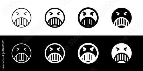 Editable angry, upset, expression emoticon vector icon. Part of a big icon set family. Part of a big icon set family. Perfect for web and app interfaces, presentations, infographics, etc