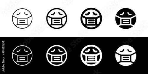 Editable sick mask expression emoticon vector icon. Part of a big icon set family. Part of a big icon set family. Perfect for web and app interfaces, presentations, infographics, etc