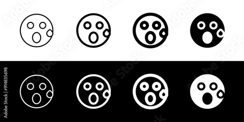 Editable suprised expression emoticon vector icon. Part of a big icon set family. Part of a big icon set family. Perfect for web and app interfaces, presentations, infographics, etc