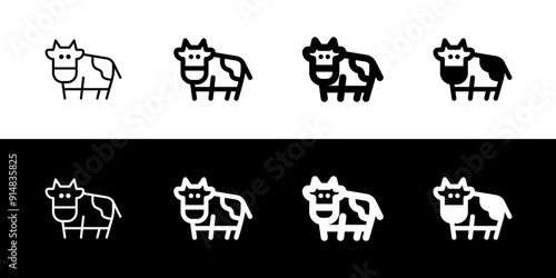 Editable cow, cattle, bull vector icon. Animal, farm, livestock. Part of a big icon set family. Perfect for web and app interfaces, presentations, infographics, etc