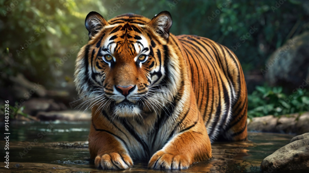 portrait of a bengal tiger portrait of a bengal tiger