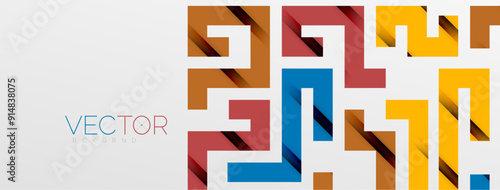 Color bend lines with shadow texture effect. Vector Illustration For Wallpaper, Banner, Background, Card, Book Illustration, landing page