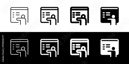 Editable online teacher, tutor, trainer vector icon. Online learning, course, tutorial. Part of a big icon set family. Perfect for web and app interfaces, presentations, infographics, etc