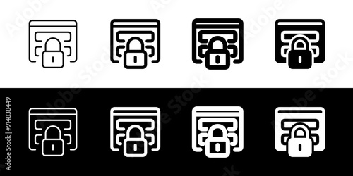 Editable secure login, website vector icon. Part of a big icon set family. Perfect for web and app interfaces, presentations, infographics, etc