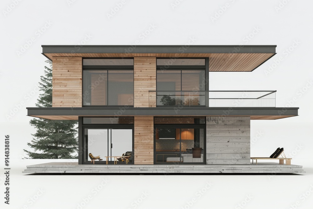 Sophisticated Home with Sleek Black Panels and Glass Facades Emphasizing Minimalism and Open Space Sophisticated Home with Sleek Black Panels and Glass Facades Emphasizing Minimalism and Open Space