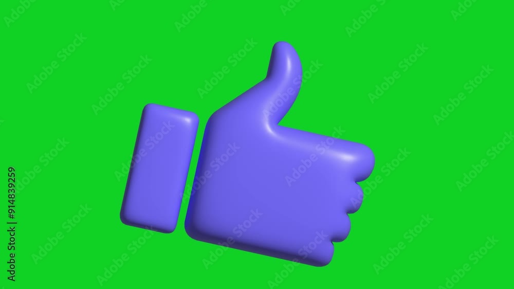 3D thumbs up icon animation appears on the green background. 4k Loop animation. Social media notification icon. High quality 4k footage 3D thumbs up icon animation appears on the green background. 4k Loop animation. Social media notification icon. High quality 4k footage
