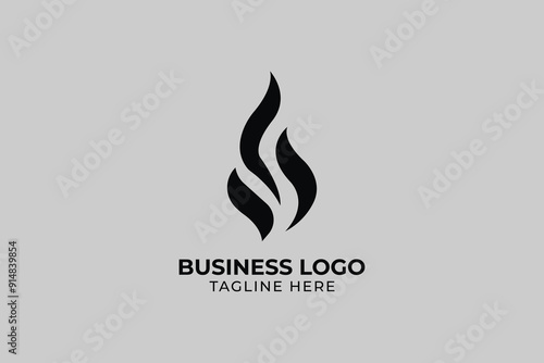 Fire Flame vector logo design. Tongues of flame creative icon, Burning Inferno Energy Power icon