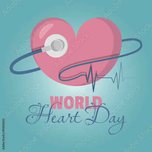 World Heart Day Poster with concern for heart health