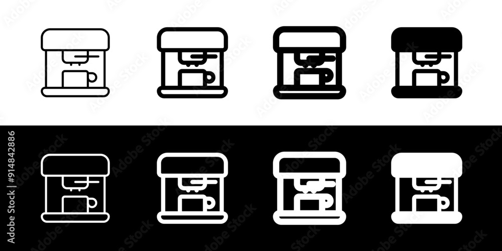 Editable coffee maker vector icon. Cafe, coffee shop, restaurant, drink, beverages. Part of a big icon set family. Perfect for web and app interfaces, presentations, infographics, etc Editable coffee maker vector icon. Cafe, coffee shop, restaurant, drink, beverages. Part of a big icon set family. Perfect for web and app interfaces, presentations, infographics, etc