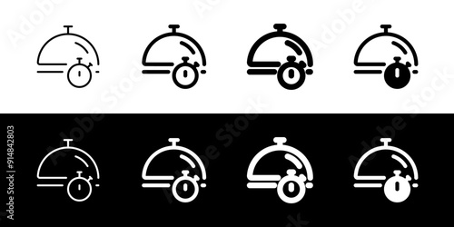 Editable food cooking time, serving time, delivery time vector icon. Part of a big icon set family. Perfect for web and app interfaces, presentations, infographics, etc