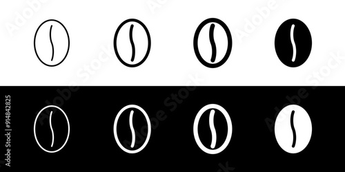 Editable coffee bean vector icon. Cafe, coffee shop, restaurant, drink, beverages. Part of a big icon set family. Perfect for web and app interfaces, presentations, infographics, etc