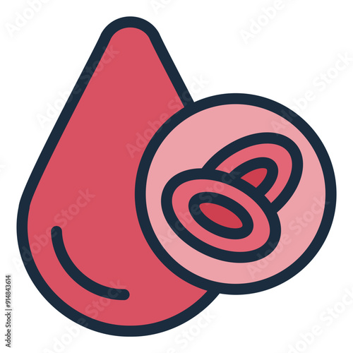 Red blood cells icon representing circulation.