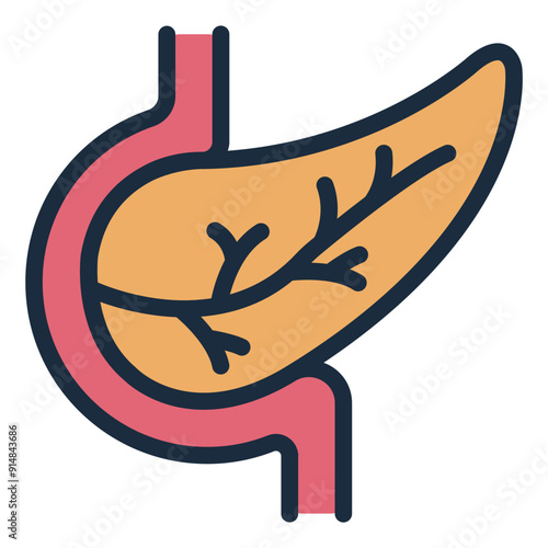 Pancreas icon representing digestive organ.