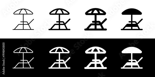 Editable sun lounger vector icon. Part of a big icon set family. Perfect for web and app interfaces, presentations, infographics, etc