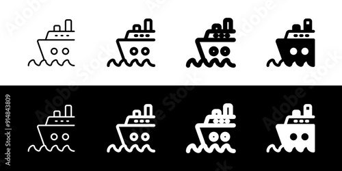 Editable cruise ship vector icon. Part of a big icon set family. Perfect for web and app interfaces, presentations, infographics, etc