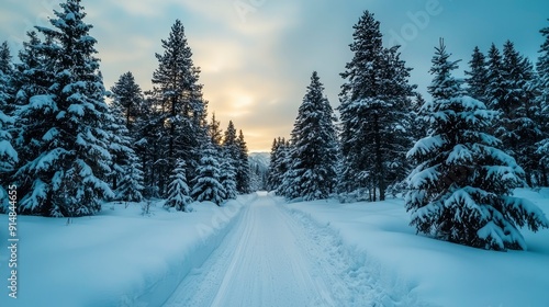 Wanderlust, snowy forest, winter hike Background