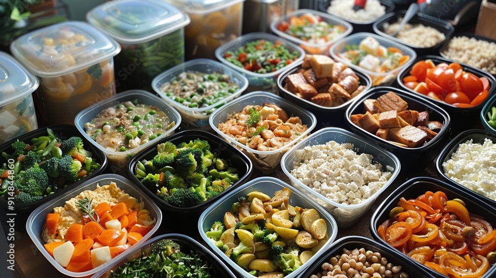 Meal prep for a week of intense training variety of nutritious Meal prep for a week of intense training variety of nutritious