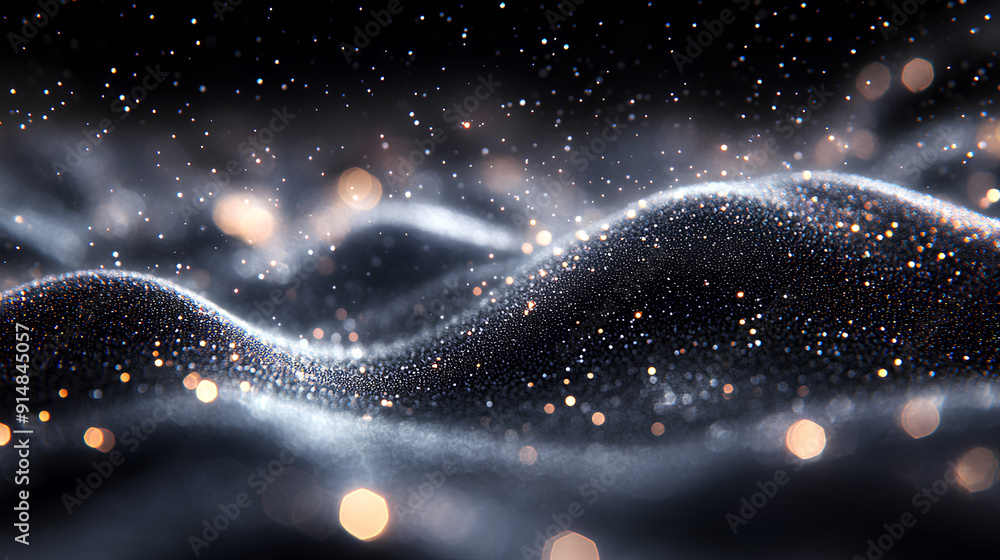 Luminous silver wavy line light line, silver wave lights , silver stars dust trail sparkling particles isolated Luminous silver wavy line light line, silver wave lights , silver stars dust trail sparkling particles isolated