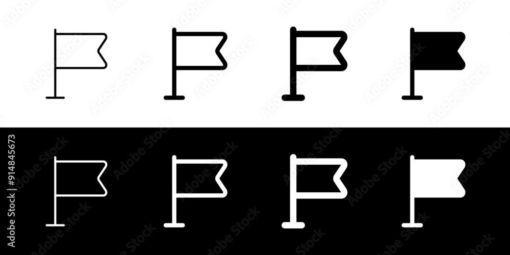 Editable flag, mark vector icon. Map, location, navigation. Part of a big icon set family. Perfect for web and app interfaces, presentations, infographics, etc Editable flag, mark vector icon. Map, location, navigation. Part of a big icon set family. Perfect for web and app interfaces, presentations, infographics, etc