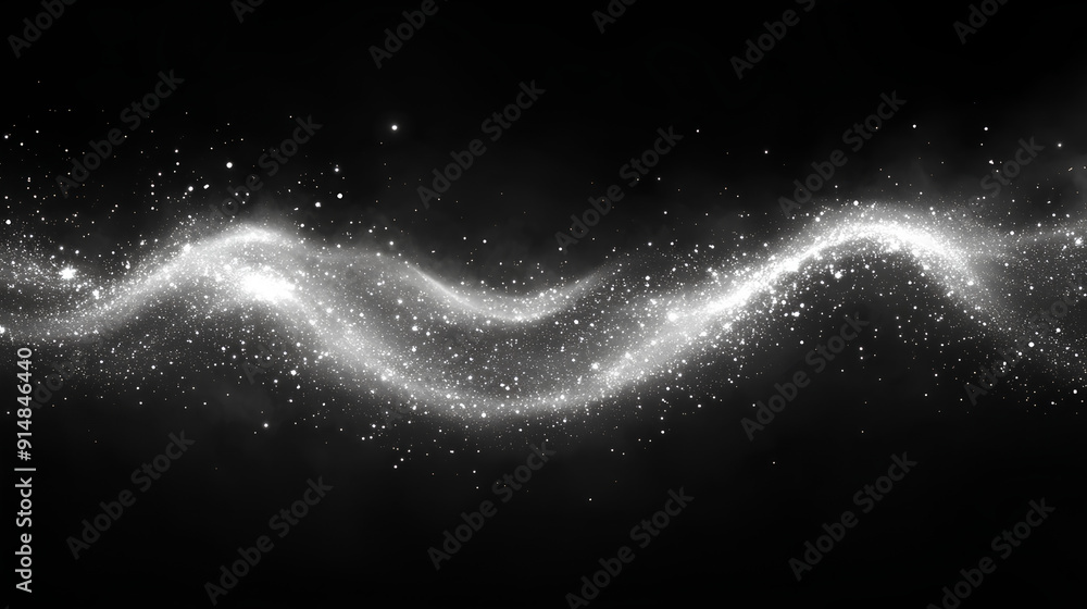Luminous silver wavy line light line, silver wave lights , silver stars dust trail sparkling particles isolated Luminous silver wavy line light line, silver wave lights , silver stars dust trail sparkling particles isolated