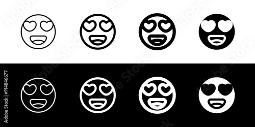 Editable in love, heart eye face vector icon. Part of a big icon set family. Perfect for web and app interfaces, presentations, infographics, etc