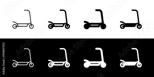 Editable kick scooter vector icon. Vehicles, transportation, travel. Part of a big icon set family. Perfect for web and app interfaces, presentations, infographics, etc