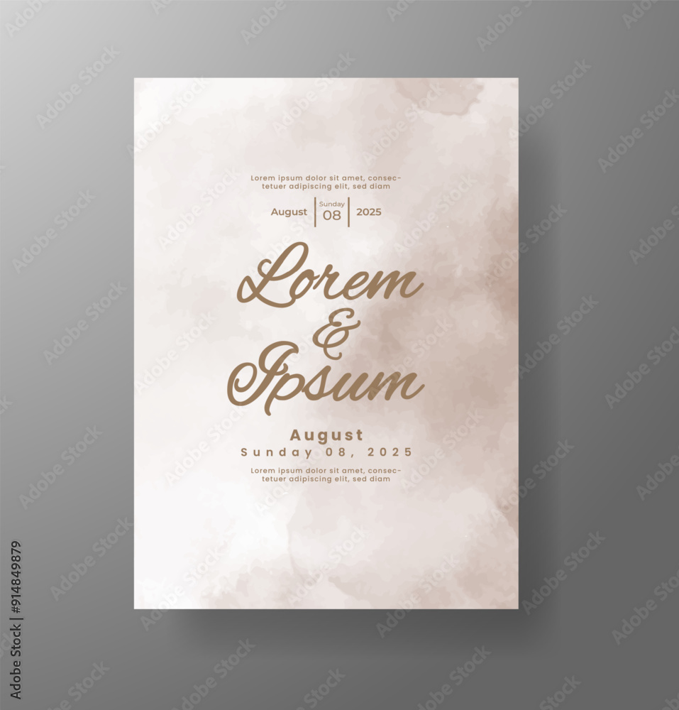 Wedding invitation with Abstract splashed watercolor background Wedding invitation with Abstract splashed watercolor background