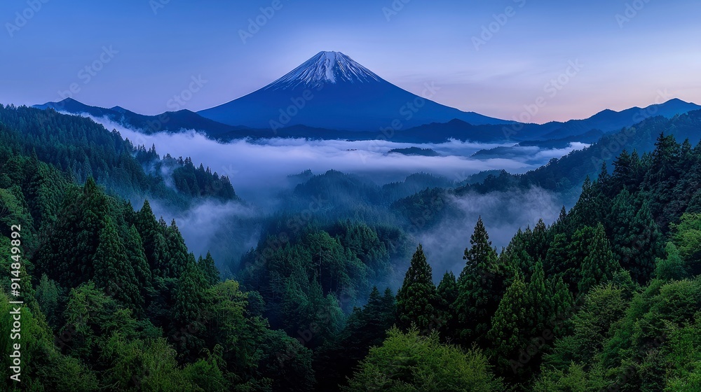 Tourist attraction, Mount Fuji, scenic Japan Background Tourist attraction, Mount Fuji, scenic Japan Background